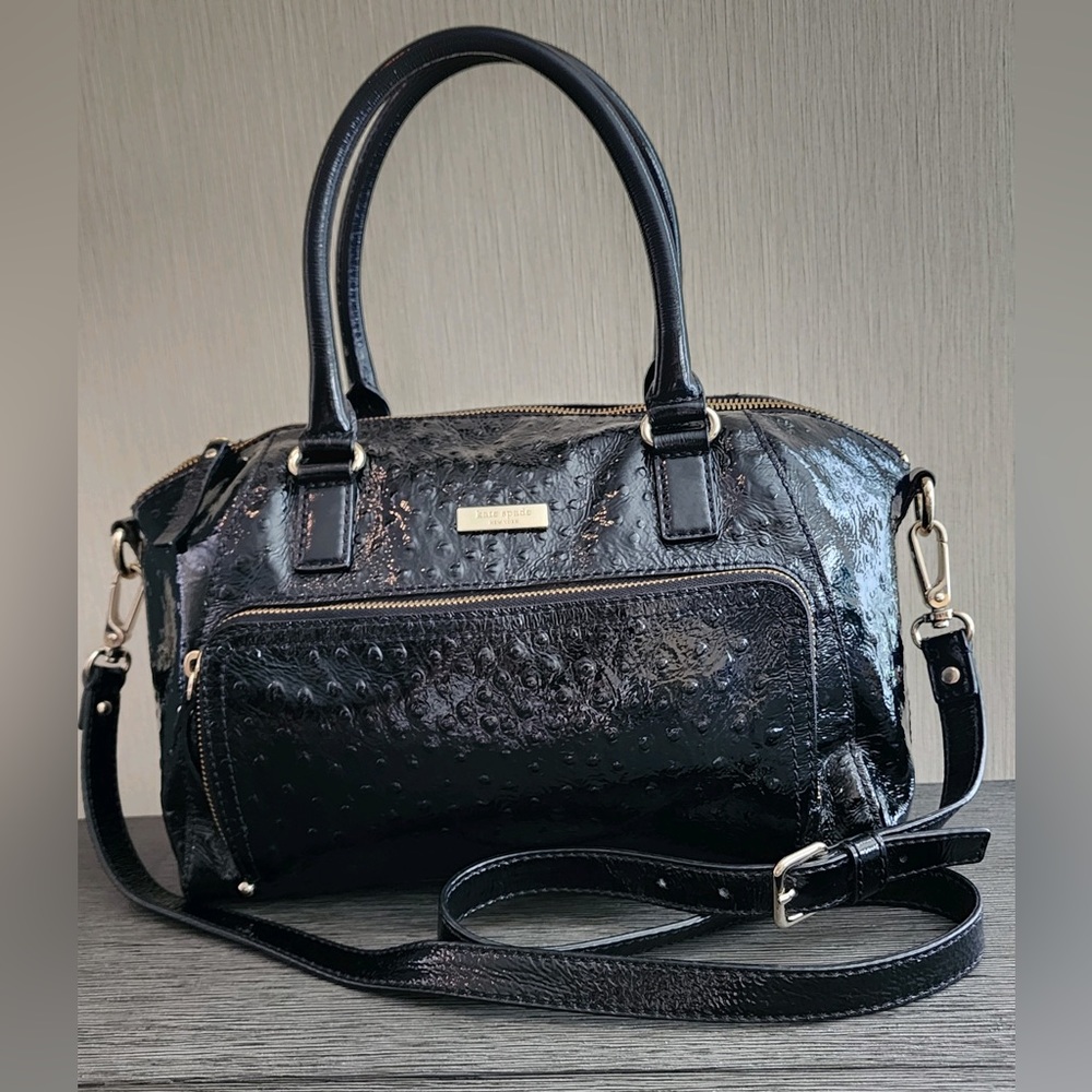 Kate Spade New York Genuine Lthr Black Large Catalina Alexander Avenue Satchel